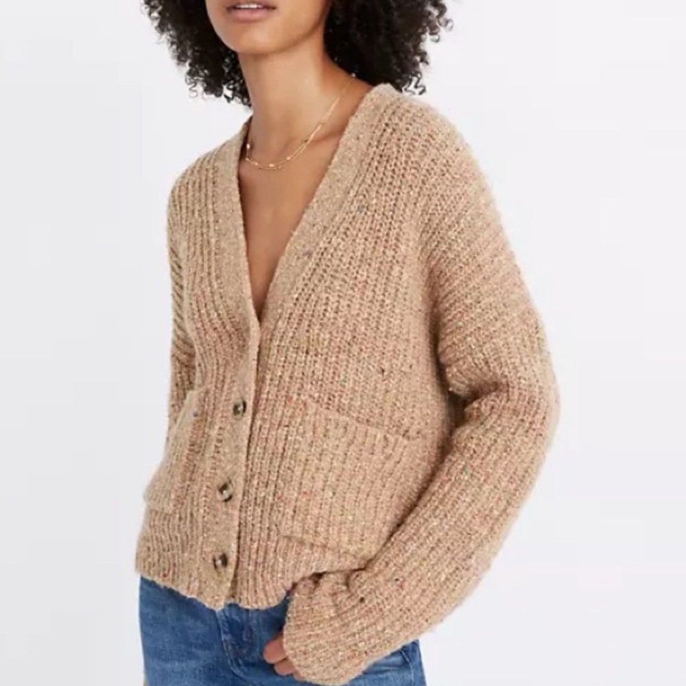Madewell Speckled Rib Cardigan M